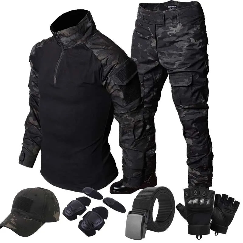 Tactical Combat Camo Training Suit Set