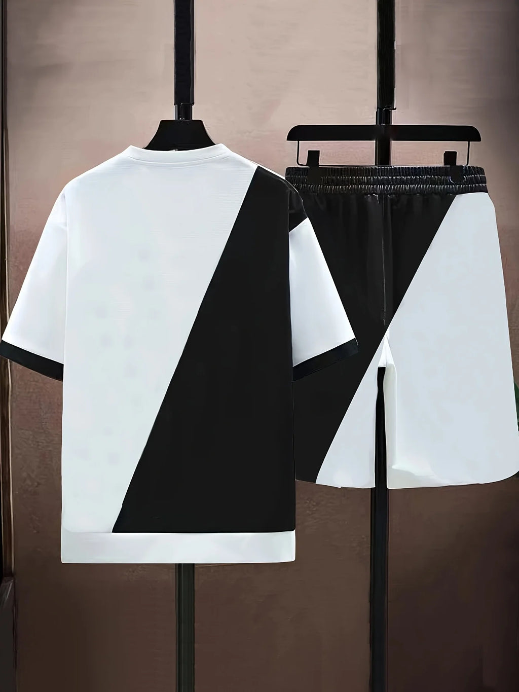 3D Letter Print Lightweight Two-Piece Set