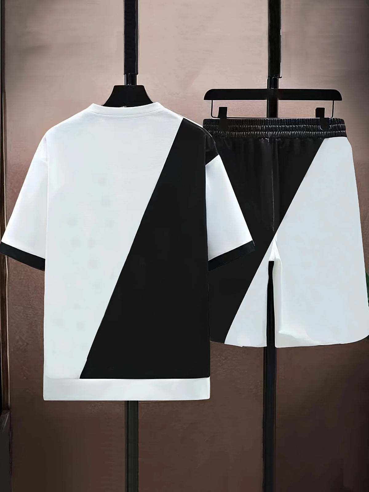 3D Letter Print Lightweight Two-Piece Set