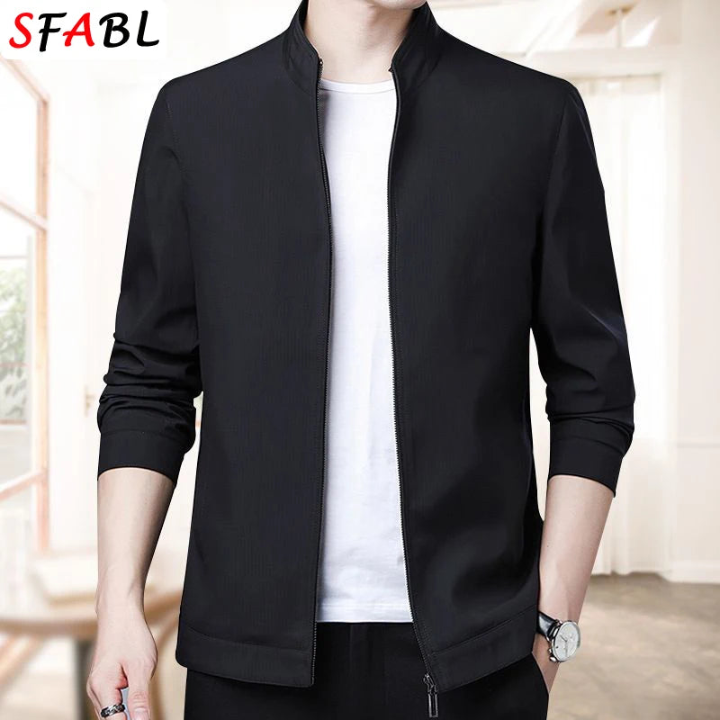 Classic Lapel Casual Zip Jacket