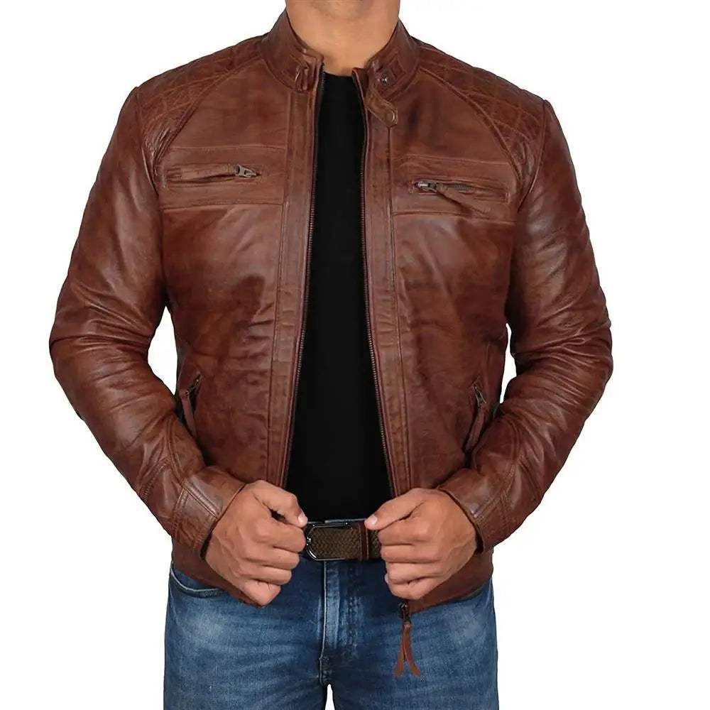 Oversized Motorcycle Leather Jacket