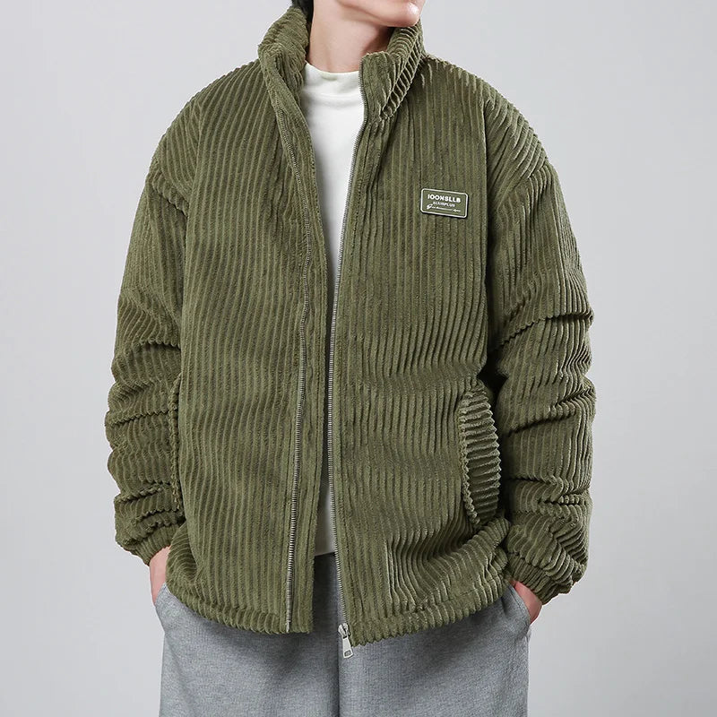 Corduroy Hooded Down Cotton Parka