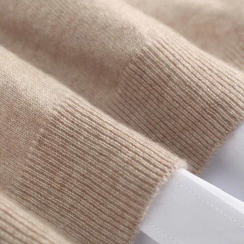 Premium Cashmere Semi-High Neck Pullover