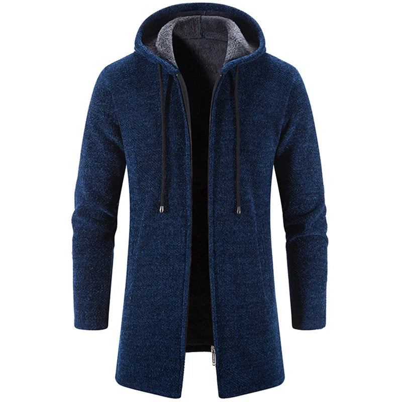 Chenille Knit Open-Front Cardigan Coat