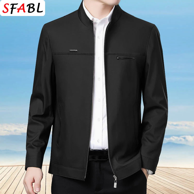 Classic Lapel Casual Zip Jacket