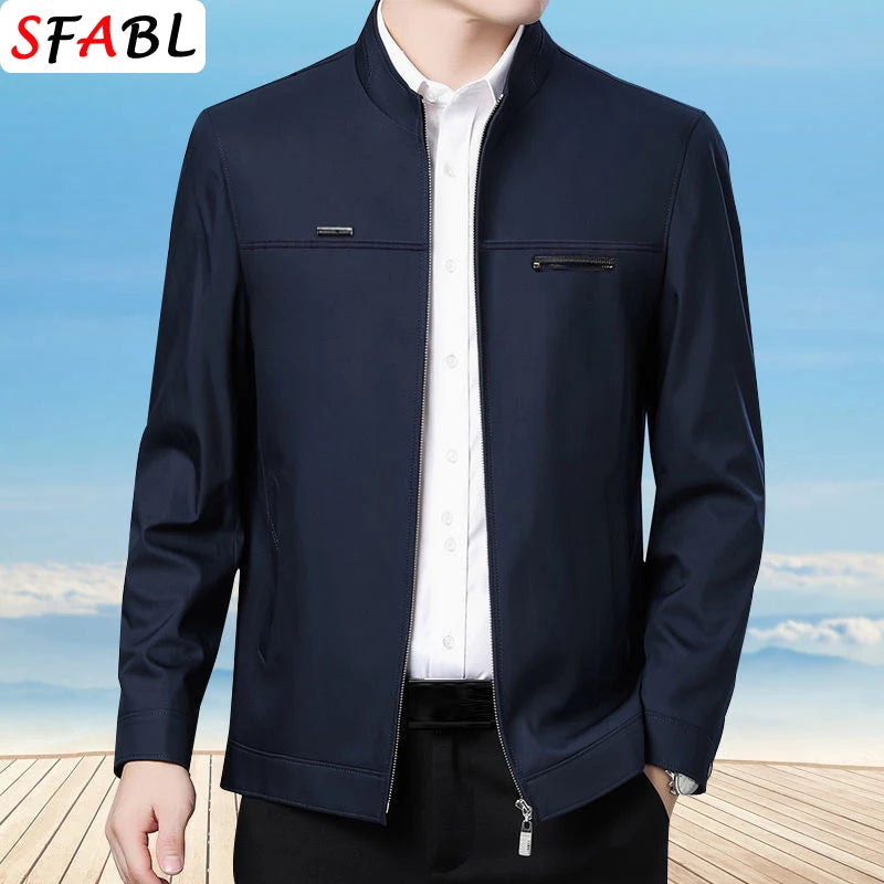 Classic Lapel Casual Zip Jacket
