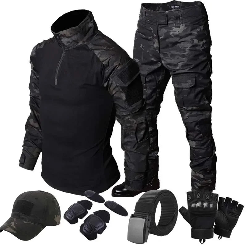 Tactical Combat Camo Training Suit Set