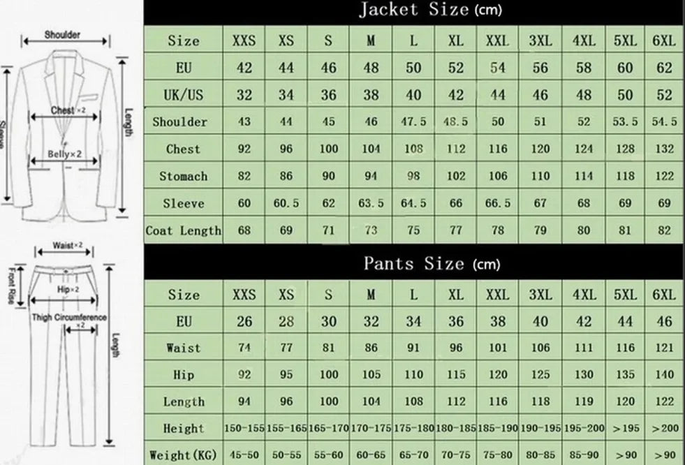 Slim Fit Double Breasted Wedding Suit Set