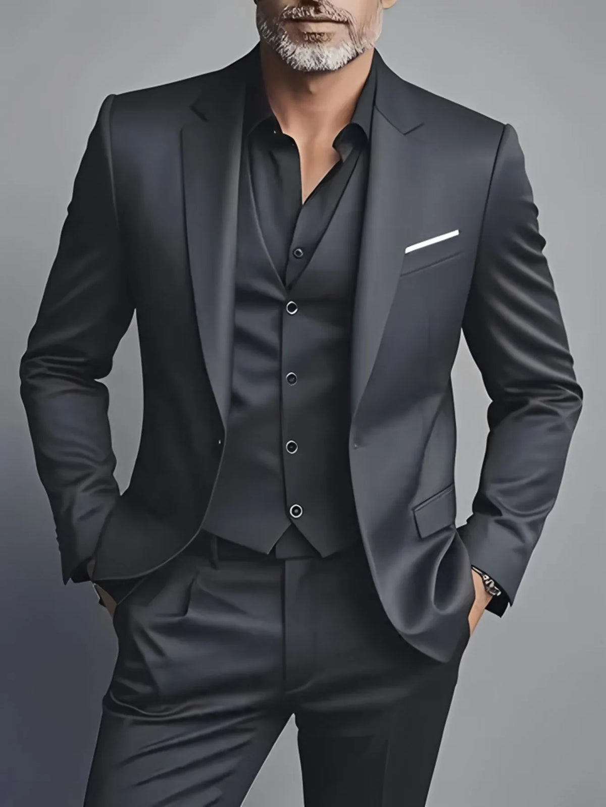 Slim Fit Black Tuxedo Suit Set