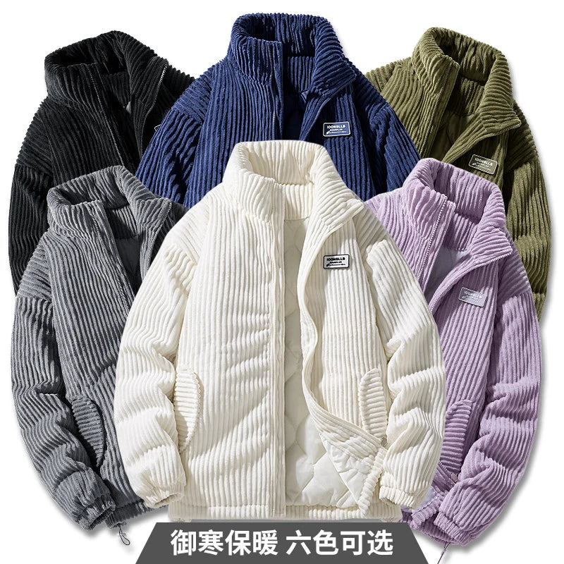 Corduroy Hooded Down Cotton Parka