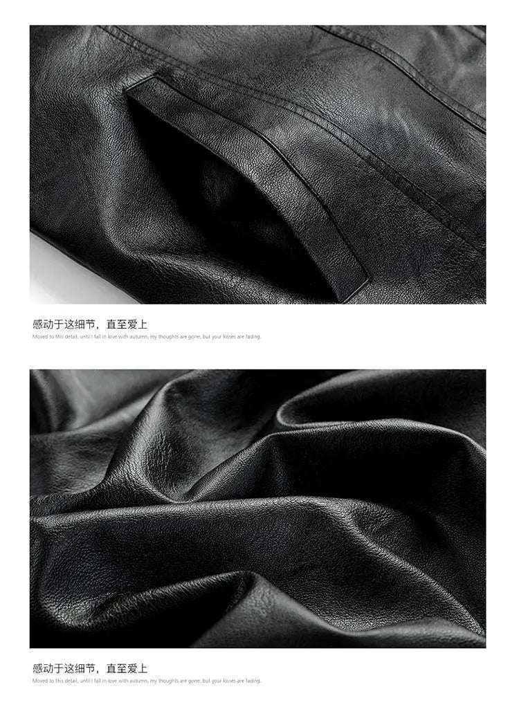 Lapel Sheepskin Leather Jacket