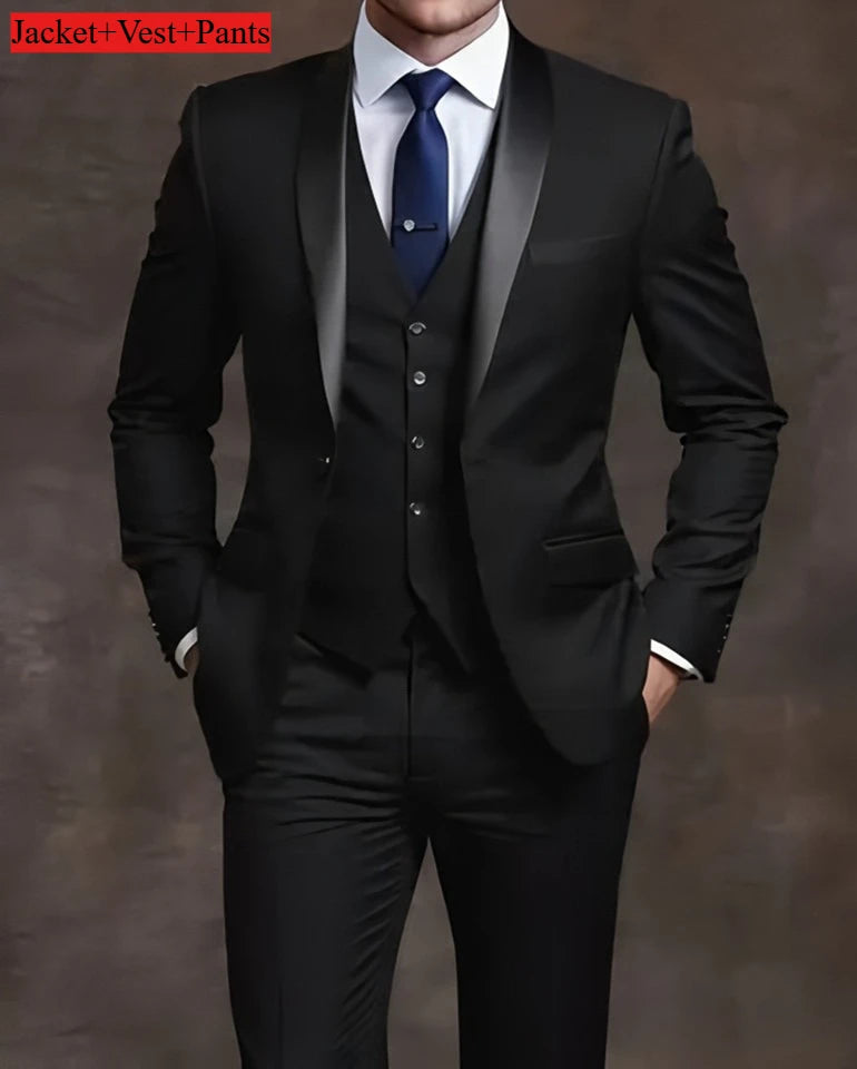 Slim Fit Black Tuxedo Suit Set