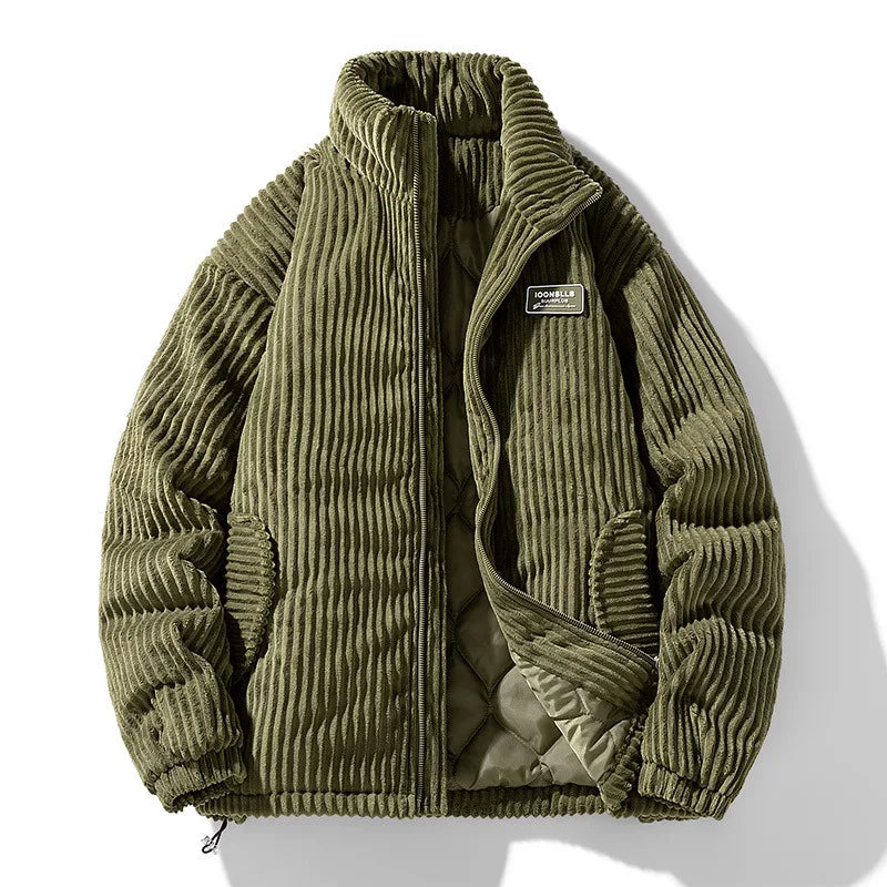 Corduroy Hooded Down Cotton Parka
