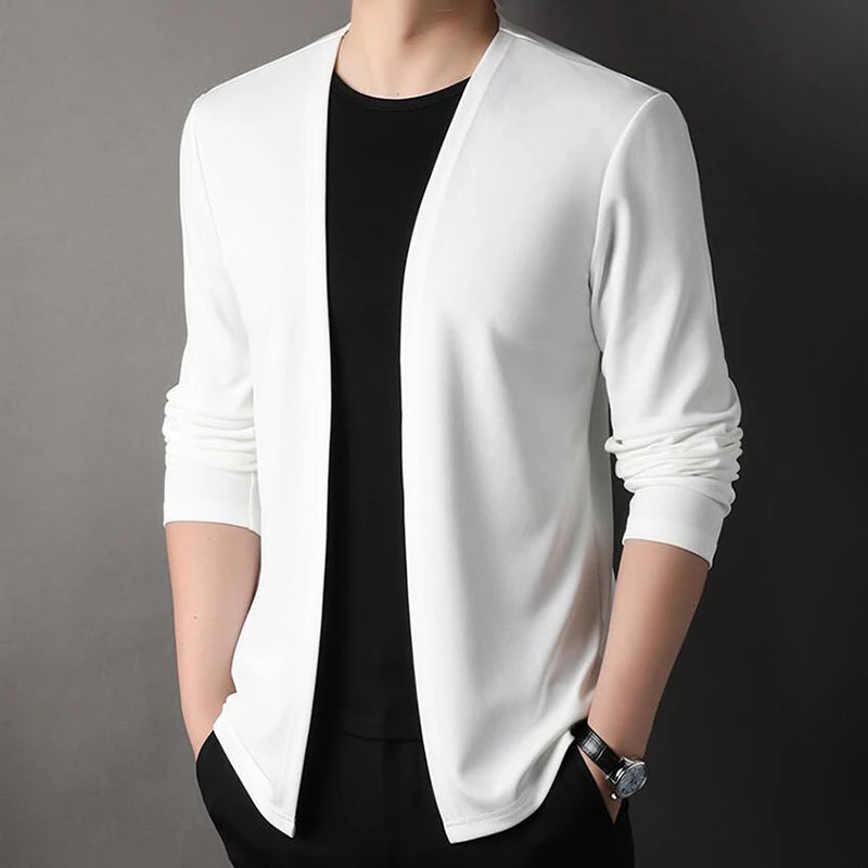 Open-Front Slim Fit Cardigan
