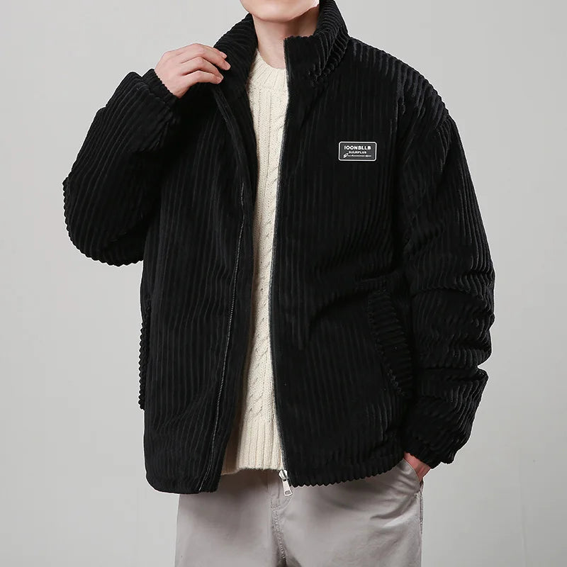 Corduroy Hooded Down Cotton Parka