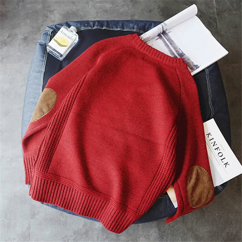 Elbow Patch Oversized Knit Sweater