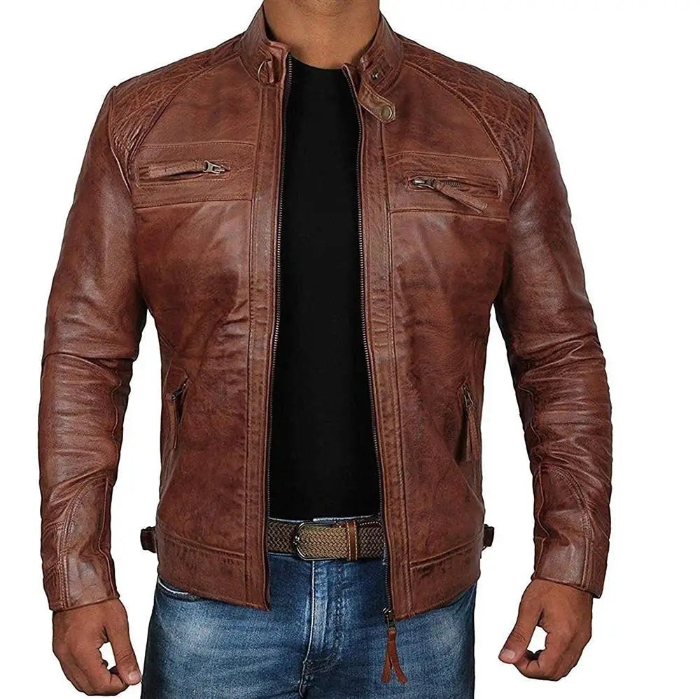Oversized Motorcycle Leather Jacket